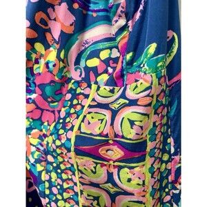 lilly pulitzer Silk Shift Dress  XS Lined Sleeveless Pastel Print EUC